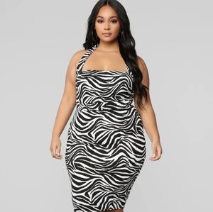 Zebra Halter Dress